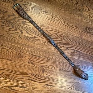 Brown leather hip belt